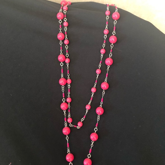 Beautiful Deep Pink Cross Necklace - Picture 6 of 8